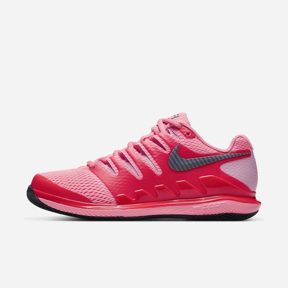 Chaussure De Tennis Nike NikeCourt Air Zoom Vapor X Rouge 2379-568 Laser Crimson/Pink/Sunset Pulse/Blackened Blue Femme | HTO-30861703